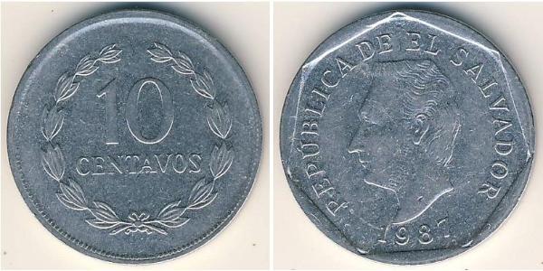 10 Centavo El Salvador Acciaio inossidabile 