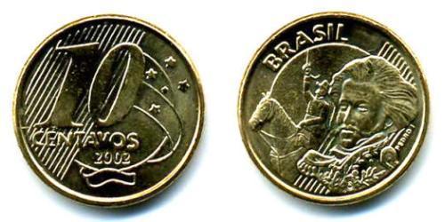 10 Centavo Brasil Latón/Acero 