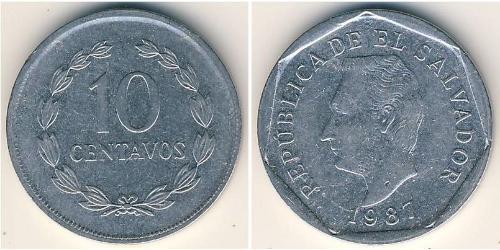 10 Centavo Salvador Acier inoxydable 