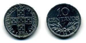 10 Centavo Second Portuguese Republic (1933 - 1974) Aluminium 
