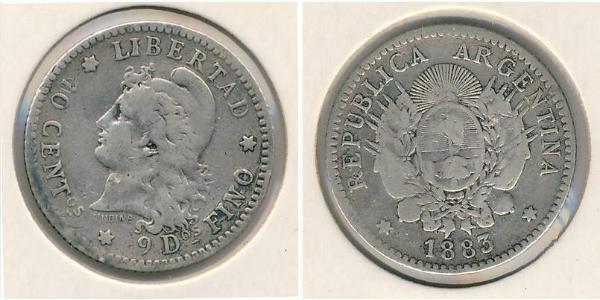 10 Centavo Argentinien (1861 - ) Argent 