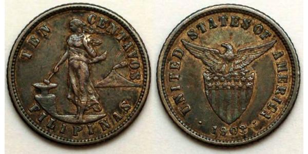10 Centavo Philippines Argent 