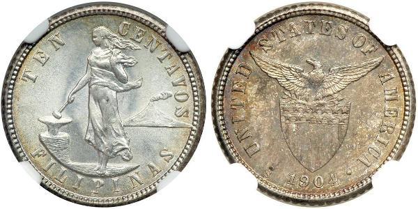 10 Centavo Philippines Argent 