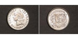 10 Centavo République dominicaine Argent 