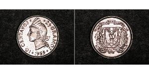 10 Centavo République dominicaine Argent 