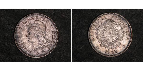 10 Centavo Argentina (1861 - ) Argento 