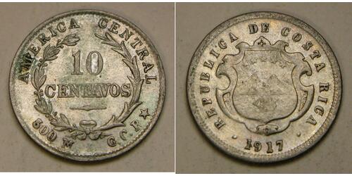 10 Centavo Costa Rica Argento 
