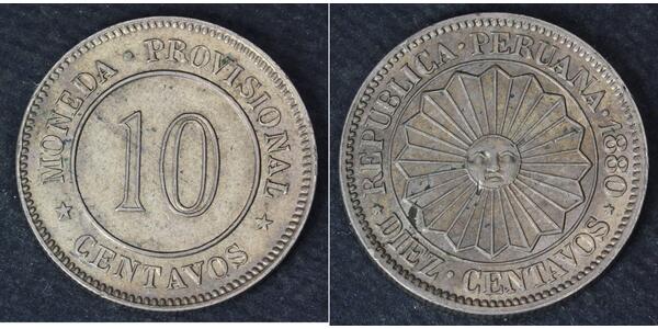 10 Centavo Perù Argento 