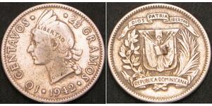 10 Centavo Repubblica Dominicana Argento 