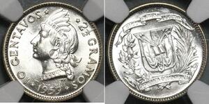10 Centavo Repubblica Dominicana Argento 