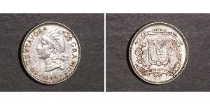 10 Centavo Repubblica Dominicana Argento 