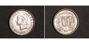 10 Centavo Repubblica Dominicana Argento 