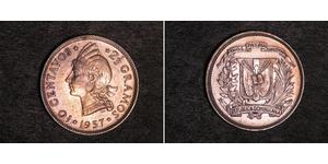 10 Centavo Repubblica Dominicana Argento 
