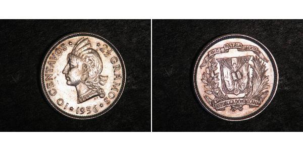 10 Centavo Repubblica Dominicana Argento 