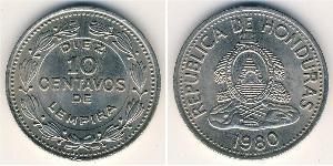 10 Centavo Honduras Brass 