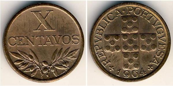 10 Centavo Estado Nuevo (Portugal) (1933 - 1974) Bronce 