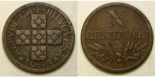 10 Centavo Estado Nuevo (Portugal) (1933 - 1974) Bronce 