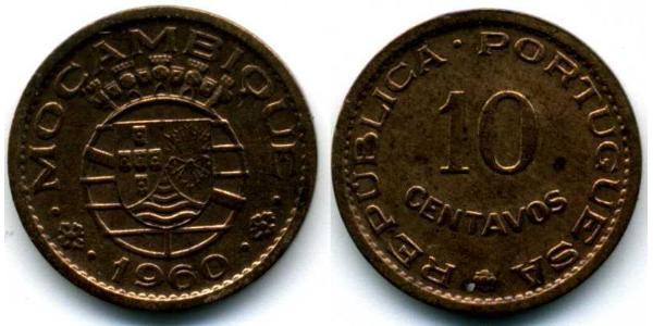 10 Centavo Mozambique Bronze 