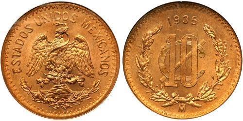 10 Centavo United Mexican States (1867 - ) Bronze 