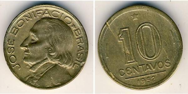 10 Centavo Brazil Bronze/Aluminium 