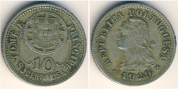 10 Centavo São Tomé and Príncipe (1469 - 1975) Bronze/Nickel 