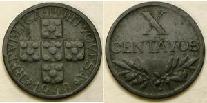 10 Centavo Estado Novo (Portogallo) (1933 - 1974) Bronzo 