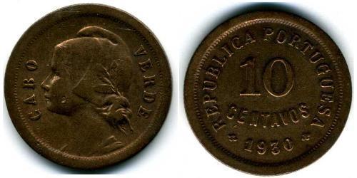 10 Centavo Portogallo / Cape Verde (1456 - 1975) Bronzo 