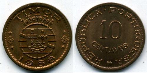 10 Centavo Timor Est (1702 - 1975) Bronzo 