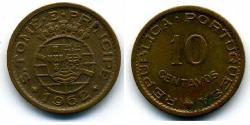 10 Centavo São Tomé e Príncipe (1469 - 1975) Bronzo 