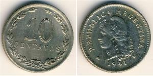 10 Centavo Argentine Republic (1861 - ) Copper/Nickel 