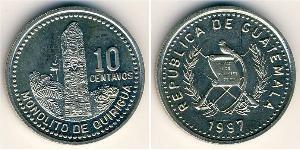 10 Centavo Republic of Guatemala (1838 - ) Copper/Nickel 