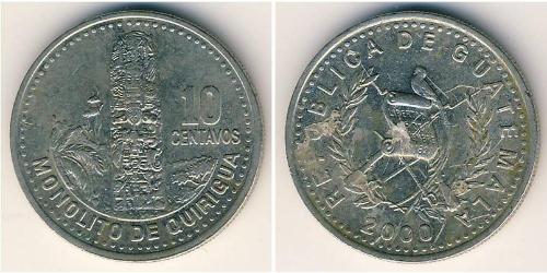 10 Centavo Republic of Guatemala (1838 - ) Copper/Nickel 