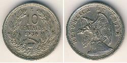 10 Centavo Chile Kupfer/Nickel 