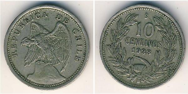 10 Centavo Chile Kupfer/Nickel 