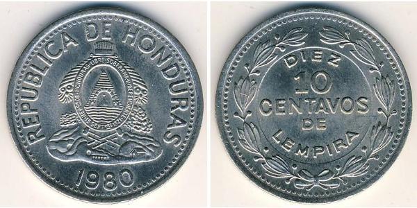 10 Centavo Honduras Laiton 