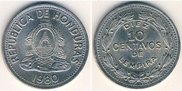 10 Centavo Honduras Latón 