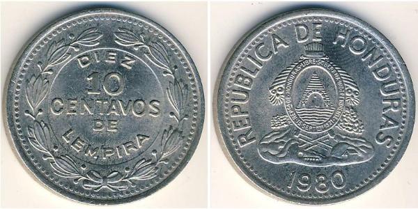 10 Centavo Honduras Latón 