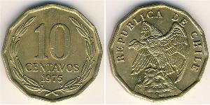 10 Centavo Chile Messing 
