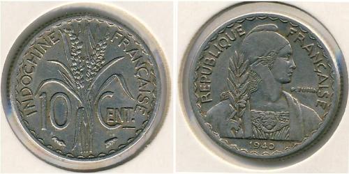 10 Centavo Indocina francese (1887-1954) Nichel 