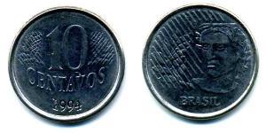 10 Centavo Brésil Acier/Nickel 