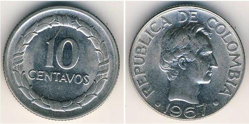 10 Centavo Republica de Colombia (1886 - ) Níquel/Cobre 