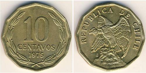 10 Centavo Cile Ottone 