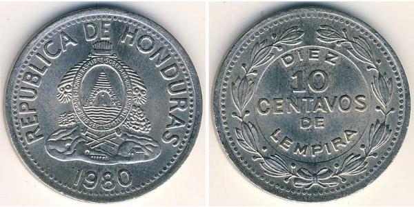 10 Centavo Honduras Ottone 