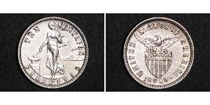 10 Centavo Filipinas Plata 