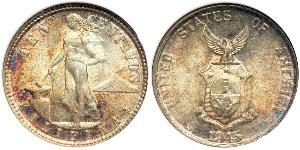 10 Centavo Filipinas Plata 