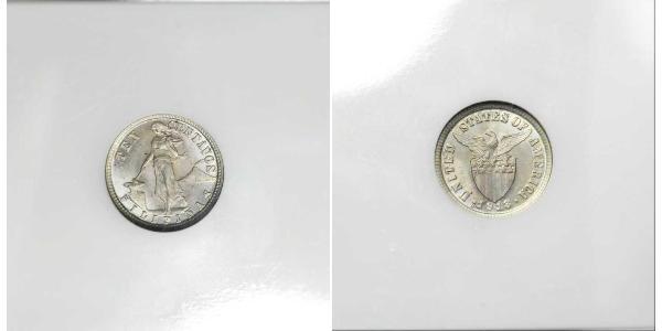 10 Centavo Filipinas Plata 