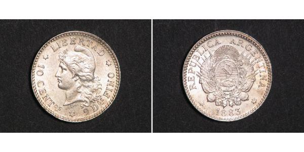 10 Centavo República Argentina (1861 - ) Plata 