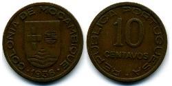 10 Centavo Mozambico Rame 