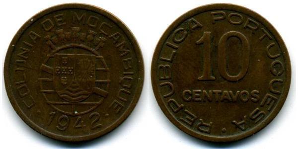 10 Centavo Mozambico Rame 