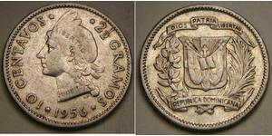 10 Centavo Dominikanische Republik Silber 